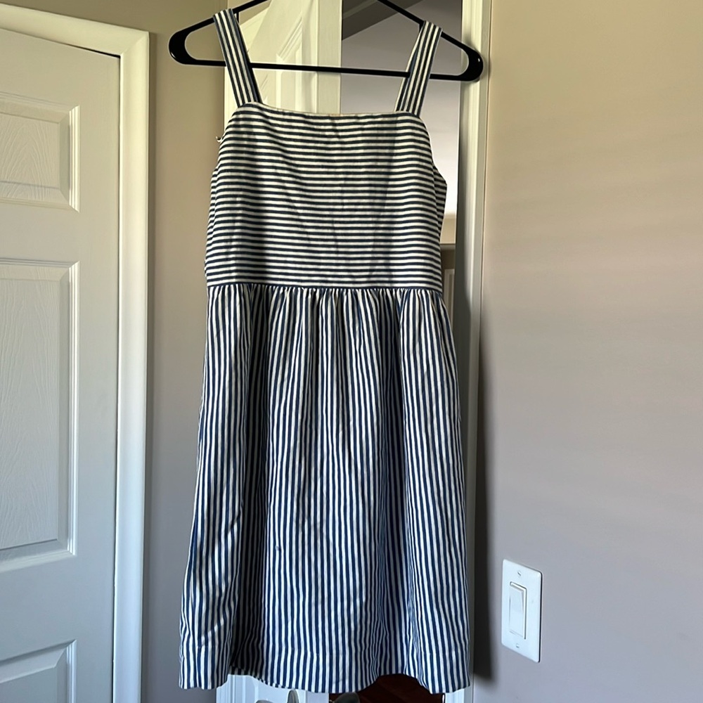 LOFT: by Ann Taylor Blue and White Striped Sundress